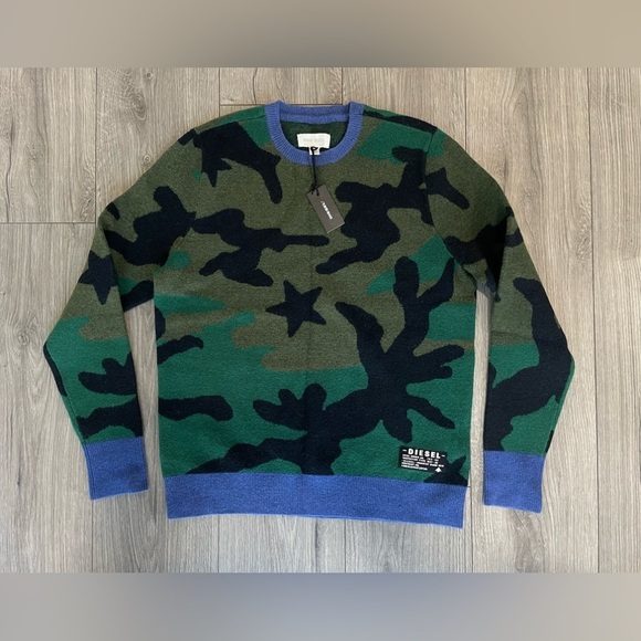 DIESEL kids Kroxi sweater boys large camo size 14 - Picture 5 of 9